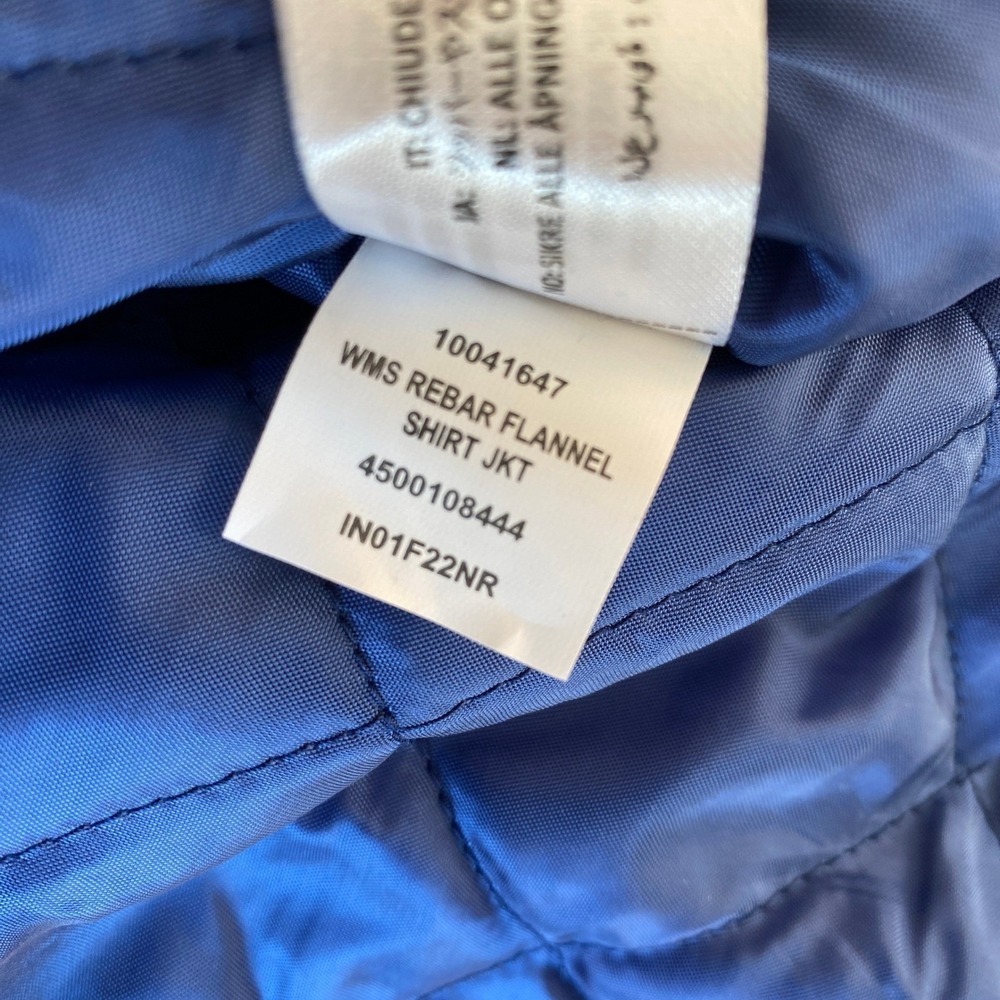 Ariat Rebar Flannel Hooded Shacket Shirt Jacket Women XXL Blue Plaid NWT - Picture 14 of 14
